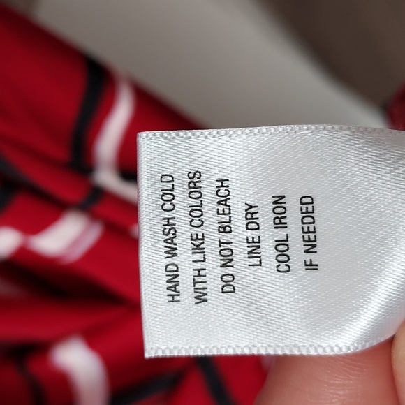 Sami & Jo mini dress xl 3/4 sleeve red, black, white throughout - Picture 8 of 12